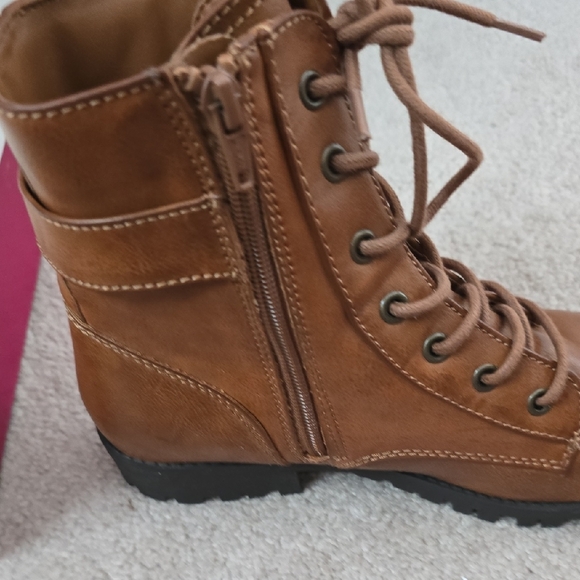 SO Brown Lace-Up Ankle Boots - Size 8 - Picture 6 of 12